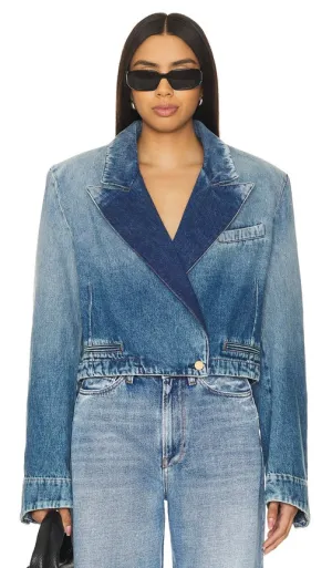 3x1 Mary Crop Jacket in Blue