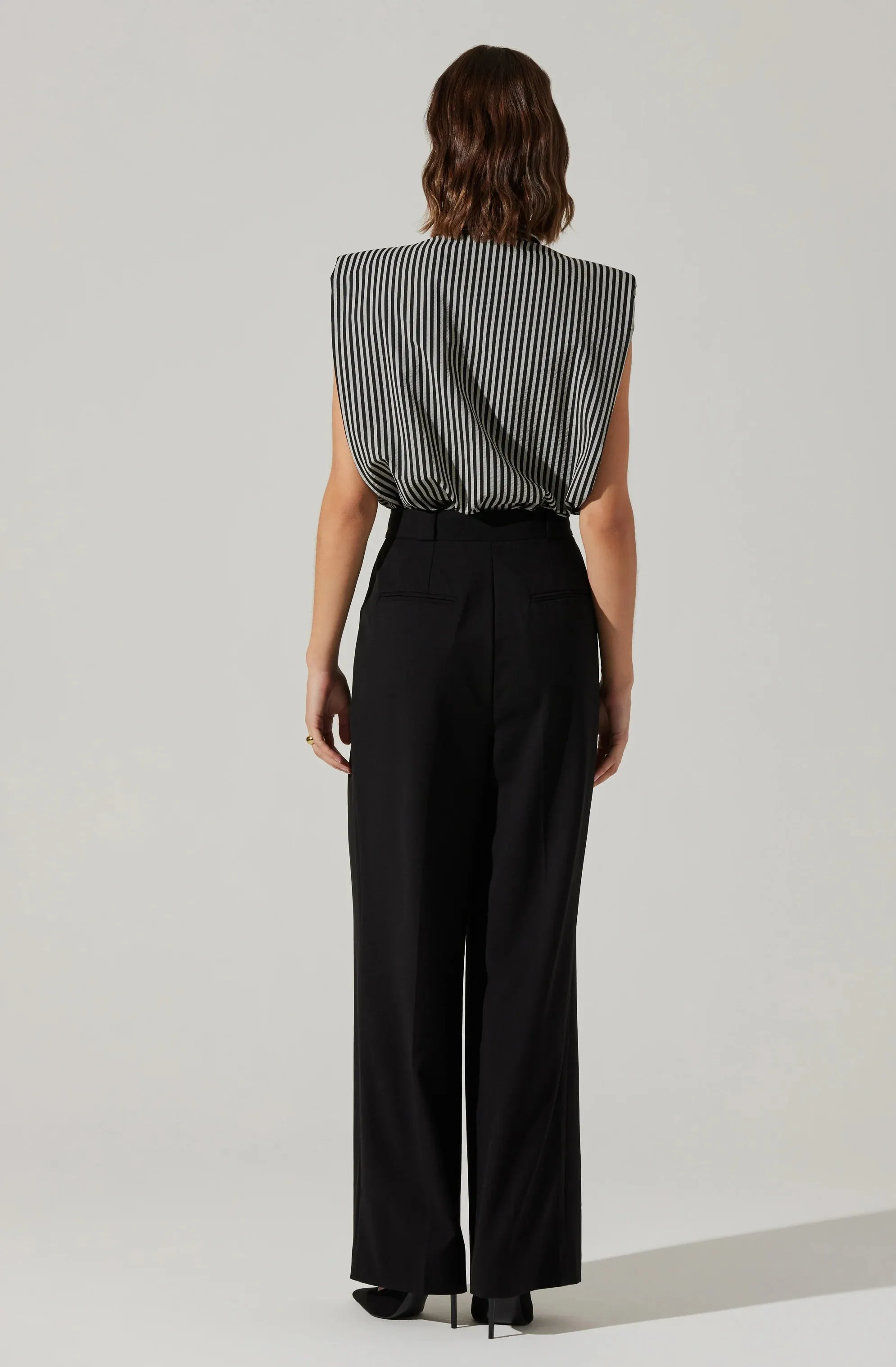 AST Elswyth Stripe Button Top