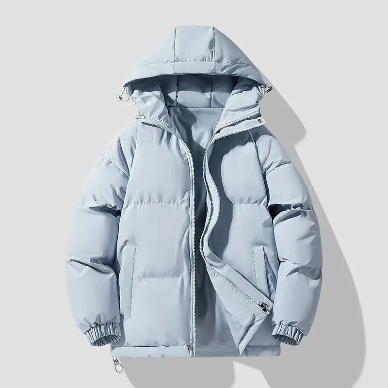 Autumn Winter New Men's Hooded Parkas Solid Warm Couple Jacket Outdoor Casual Outwear Coats Men Cotton Padded Sports Jackets