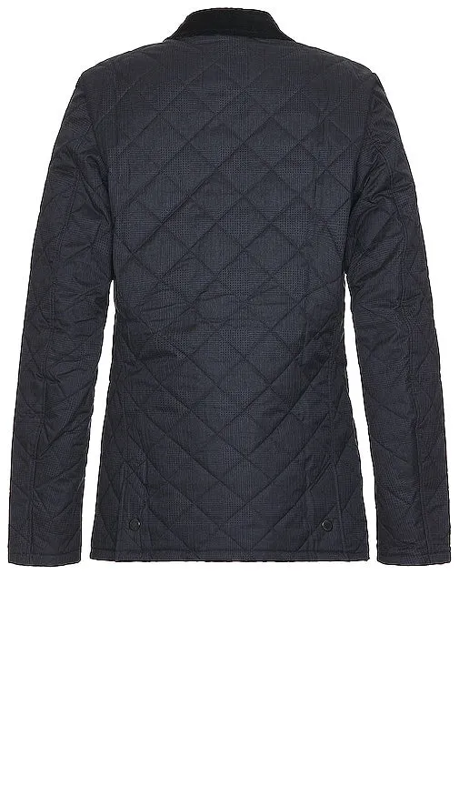 Barbour Checked Heritage Liddesdale Quilt Jacket in Navy