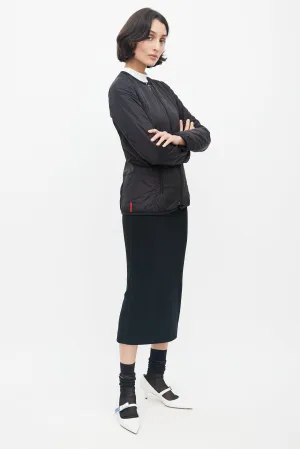 Black Padded Nylon Jacket