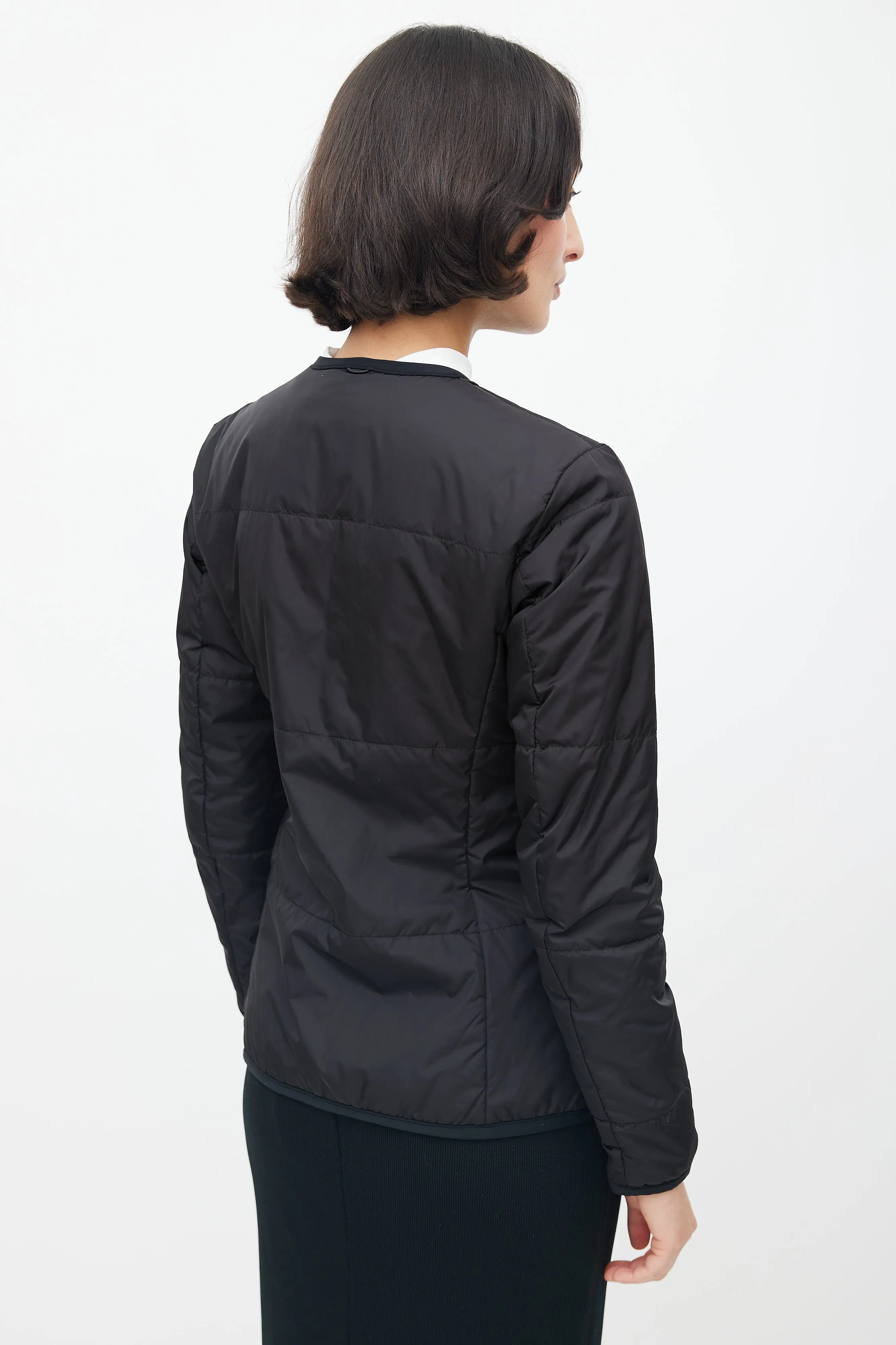 Black Padded Nylon Jacket