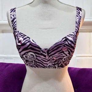 Bra Top Padded Underwire Thick Satin Adjustable Straps