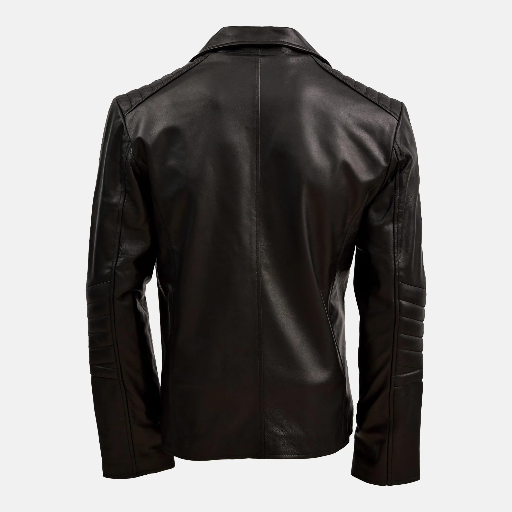 Garmush Black Leather Moto Jacket
