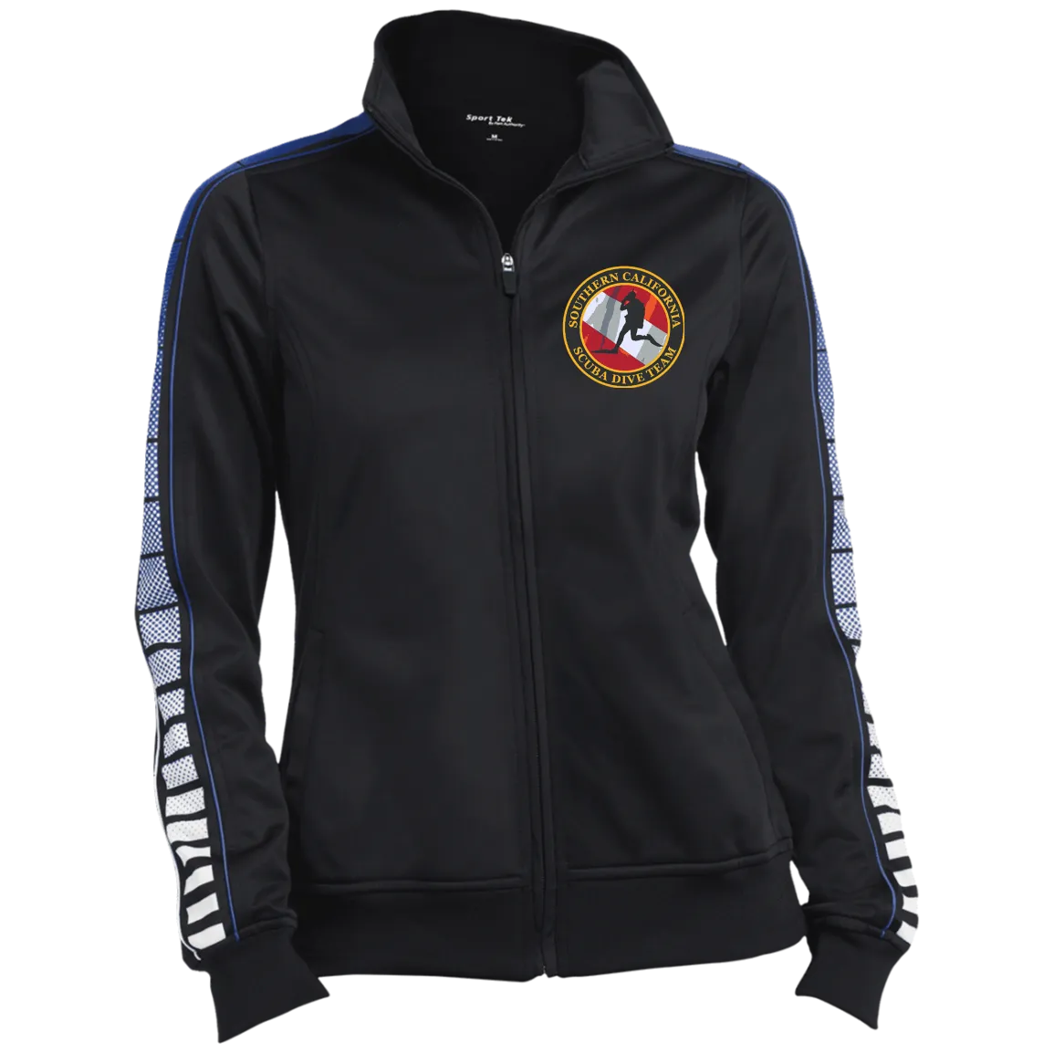 Ladies Dot Print Warm Up Jacket