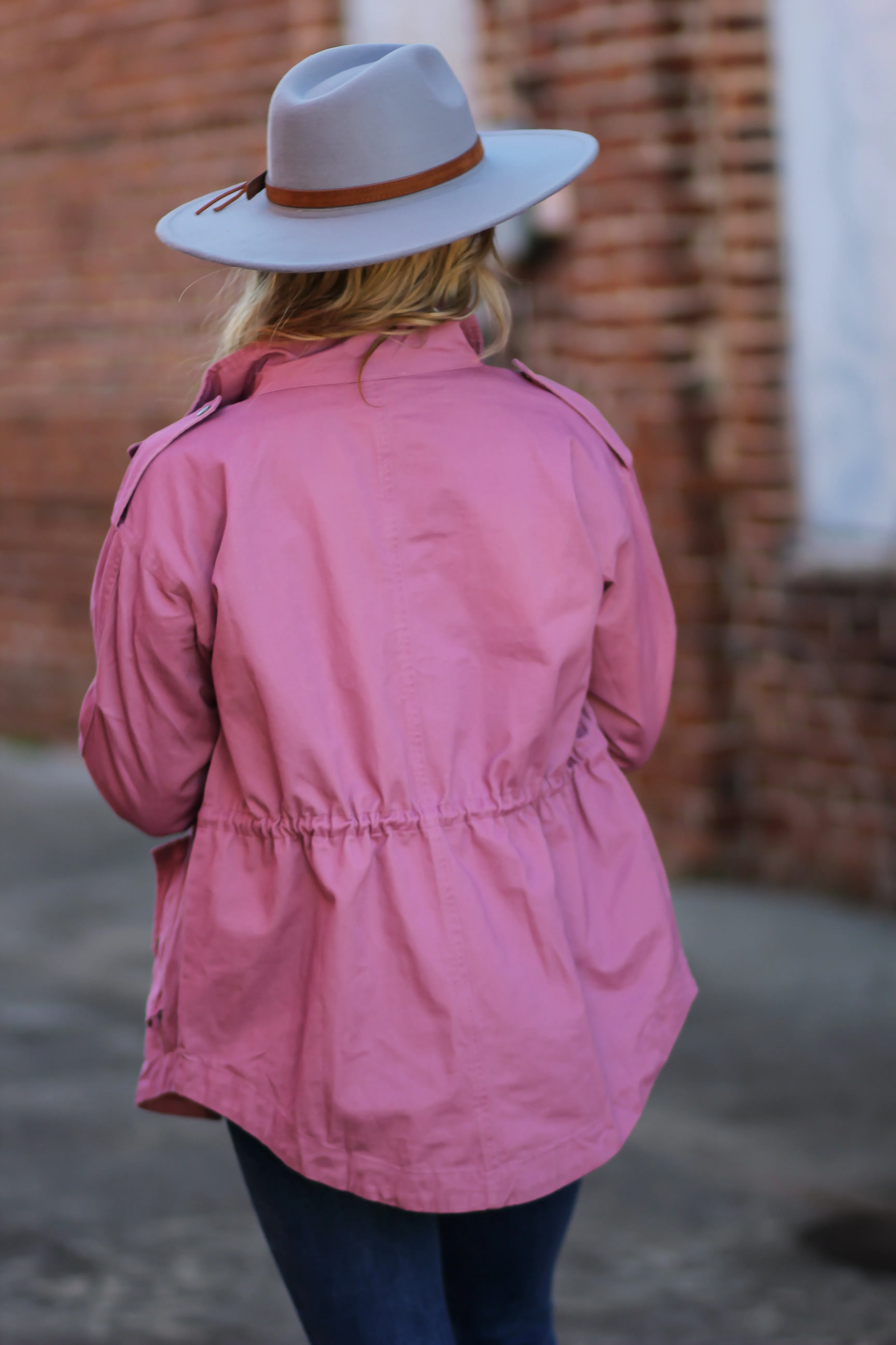 Mauve Utility Jacket in Regular & Curvy