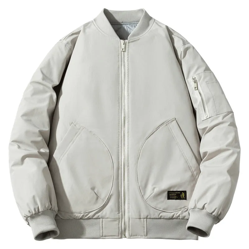 Men Vintage Jackets Work jacket Couple baseball uniform Pilot jacket Padded jacket