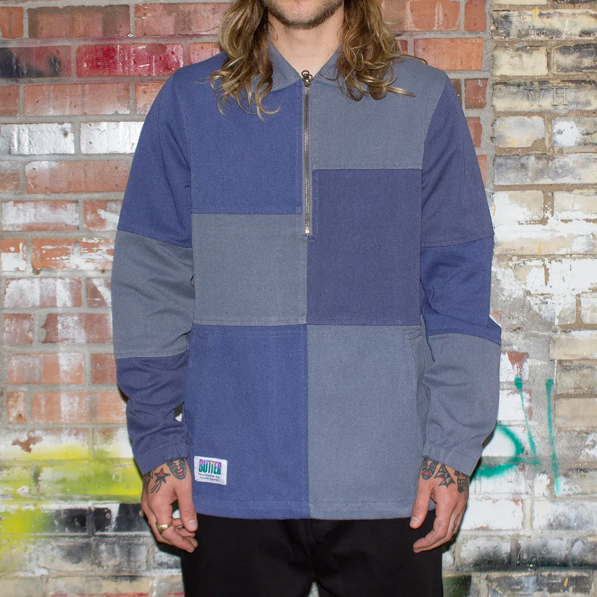 Washed Canvas Patchwork Jacket